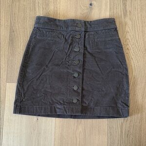 Wilfred Charcoal Button-Front Mini Skirt